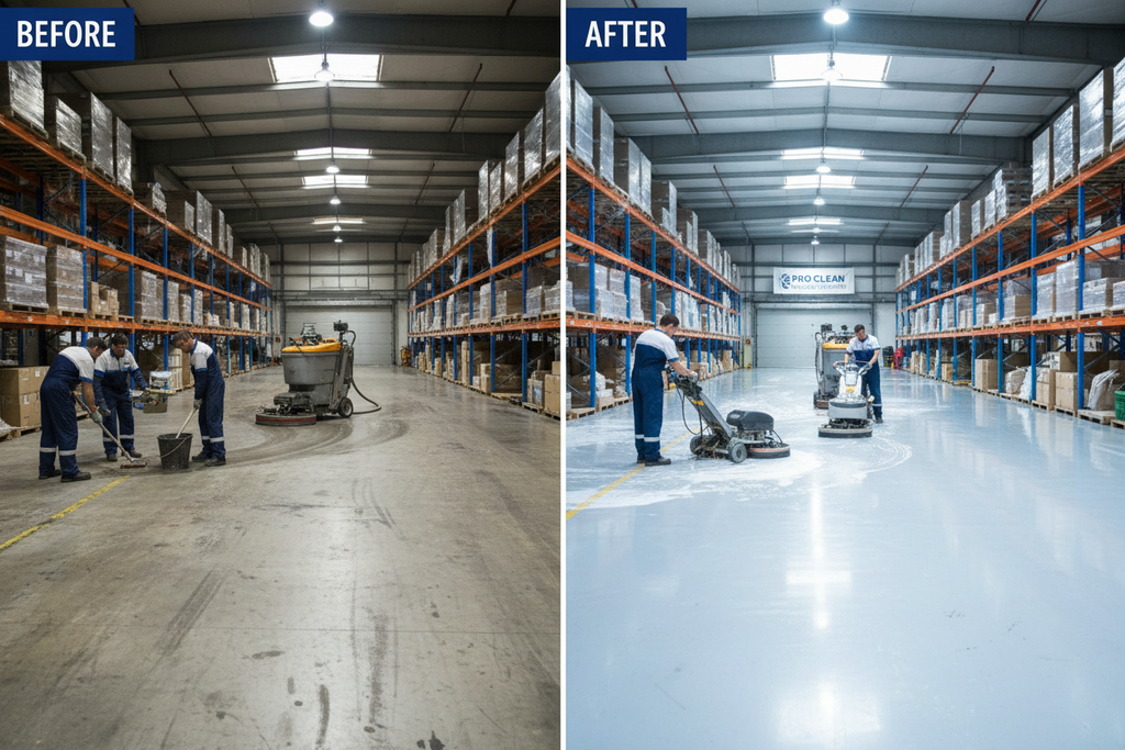 Warehouse Floor Cleaning